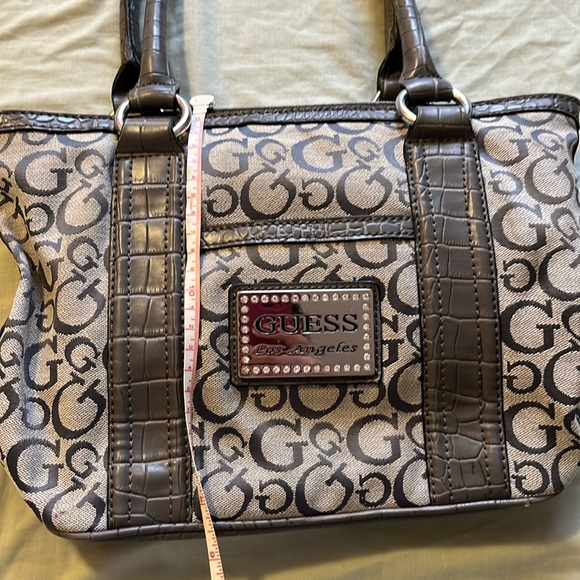BUNDLE WITH A WALLET AND SAVE - Guess Grey Canvas Purse - Picture 11 of 12
